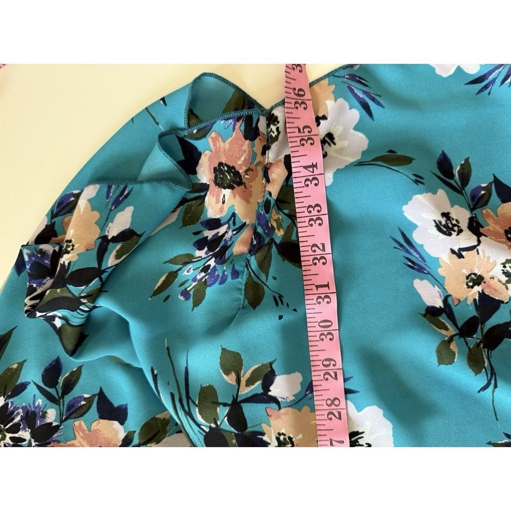 Floral Kimono Cardigan Lace Crochet Sheer Cottage Beach Boho Open Front Duster M - Picture 13 of 15